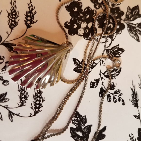 Silvertone shell necklace jp20 - Picture 3 of 5